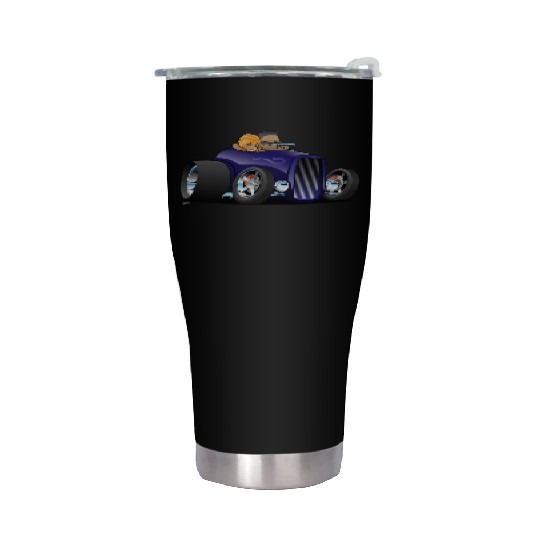 Highboy hot rod deep purple roadster Stainless Steel Tumblers