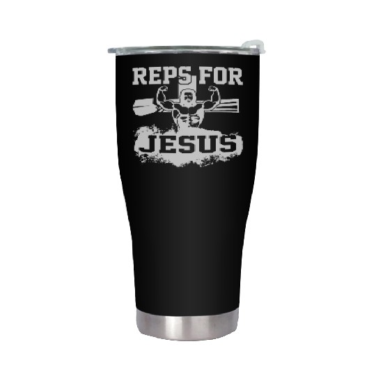 Funny Jesus Christ Gym Fitness Church Bizeps Gift Stainless Steel Tumblers