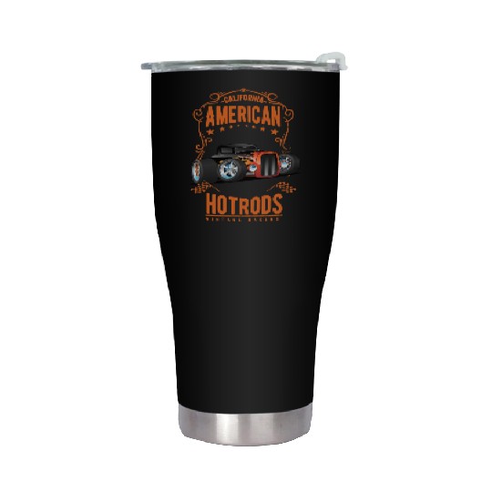 American Hot Rod Car Race Stainless Steel Tumblers
