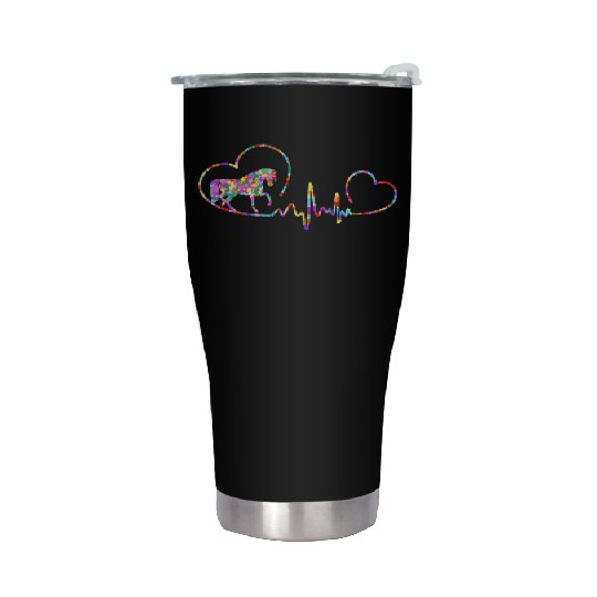 Horse ecg Stainless Steel Tumblers