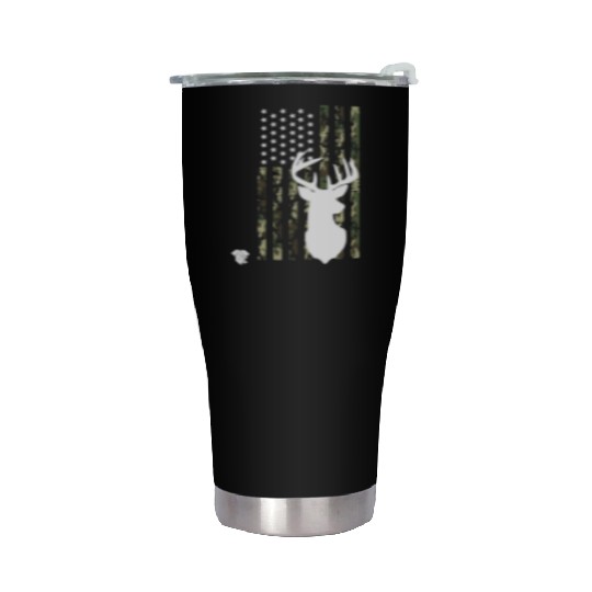 Hunting Hunters Deer Camouflage Stainless Steel Tumblers