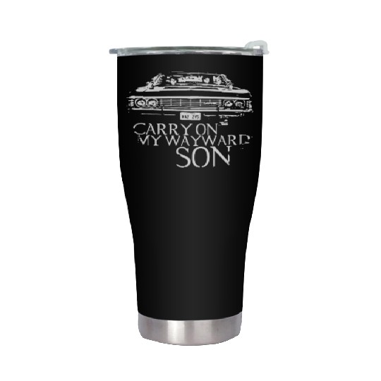 Carry on my wayward son Supernatural Stainless Steel Tumblers