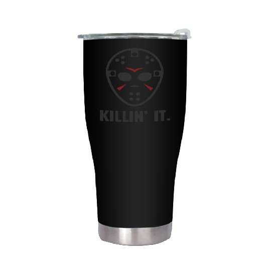 Killin It Friday 13TH Halloween Jason Mask Stainless Steel Tumblers