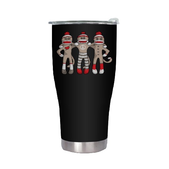 Sock Monkey Buddies Stainless Steel Tumblers