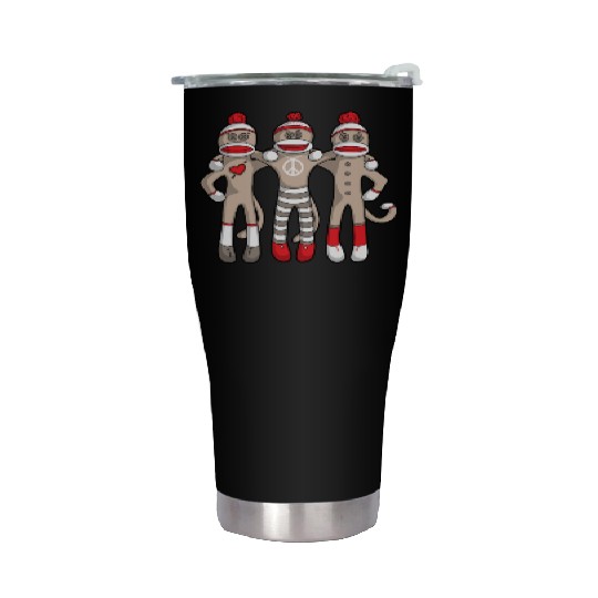 Sock Monkey Buddies Stainless Steel Tumblers