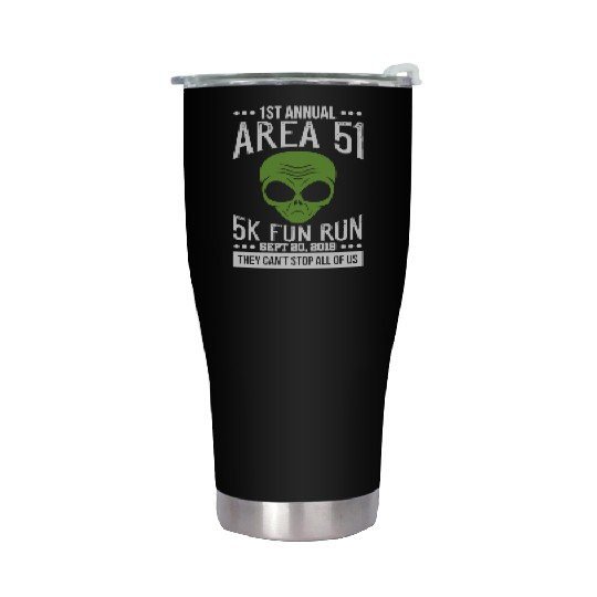 Area 51 Alien Fun run Stainless Steel Tumblers
