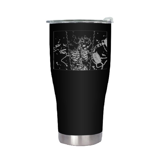 Heavy Metal Skelly (White) Stainless Steel Tumblers