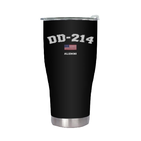 Dd 214 Us Armed Forces Alumni Usa Flag Vintage Stainless Steel Tumblers