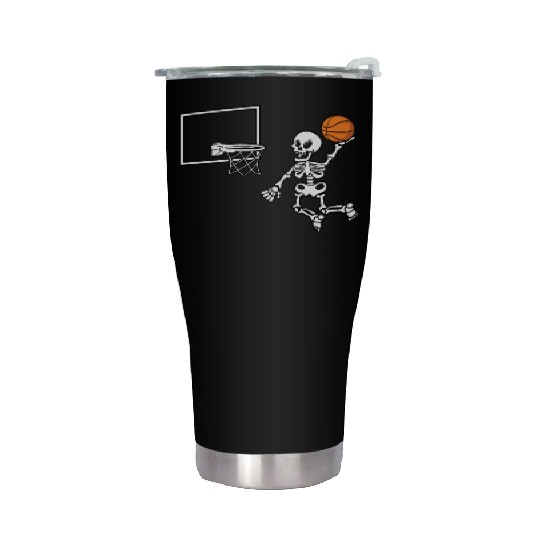 Skeleton Basketball Player Stainless Steel Tumblers