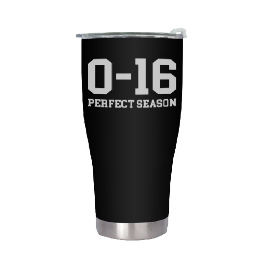 Detroit Lions 0 16 Perfect Season Stainless Steel Tumblers