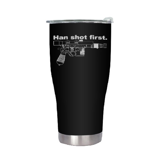 Han shot first Stainless Steel Tumblers