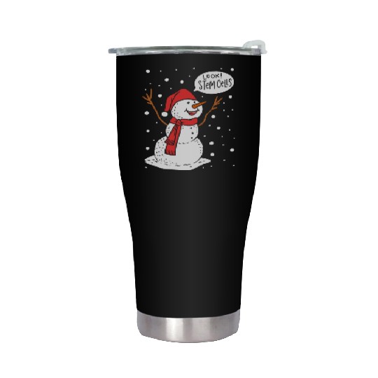 Funny Snowman Stem Cells Science Biology Teacher Stainless Steel Tumblers