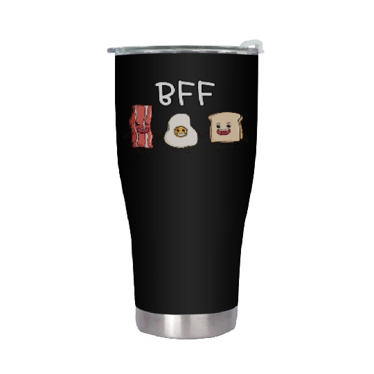 Fried egg bacon and toast best friends forever Stainless Steel Tumblers