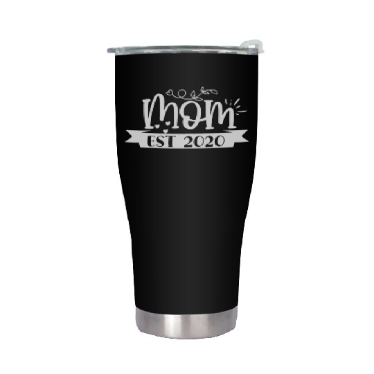 Baby Shower Pregnant Newborn Mom Established 2020 Stainless Steel Tumblers