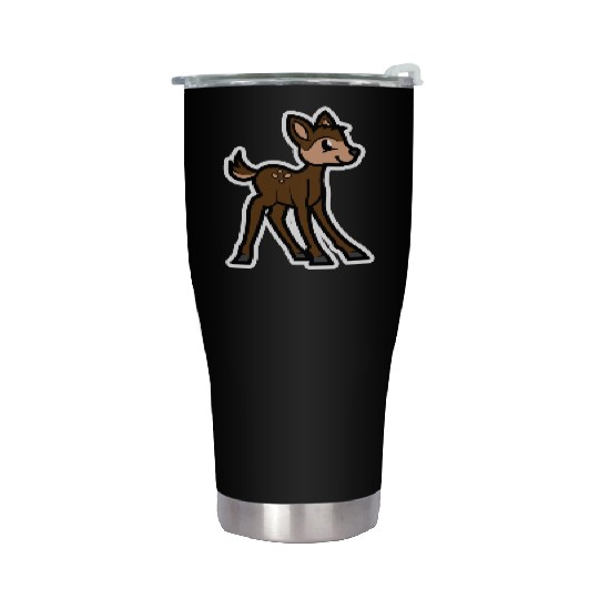 Brown Deer Cartoon Animals Cartoon Island Stainless Steel Tumblers