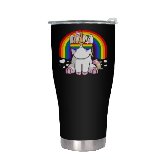 Gay Pride Unicorn - LGBTQ Support Stainless Steel Tumblers