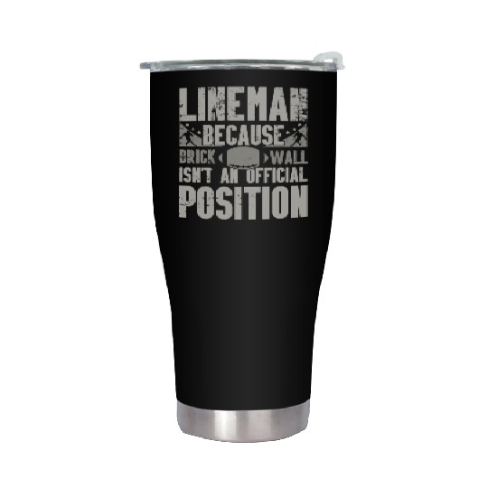 Football Lineman Design for Fall Game Days Stainless Steel Tumblers