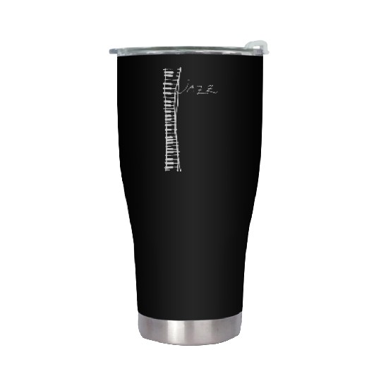 jazz piano white 1 Stainless Steel Tumblers