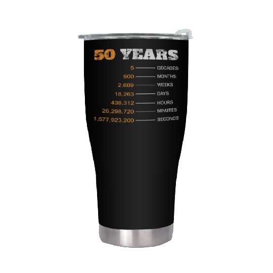 Happy 50th Birthday 50 Year Old Gift 50 plus Stainless Steel Tumblers