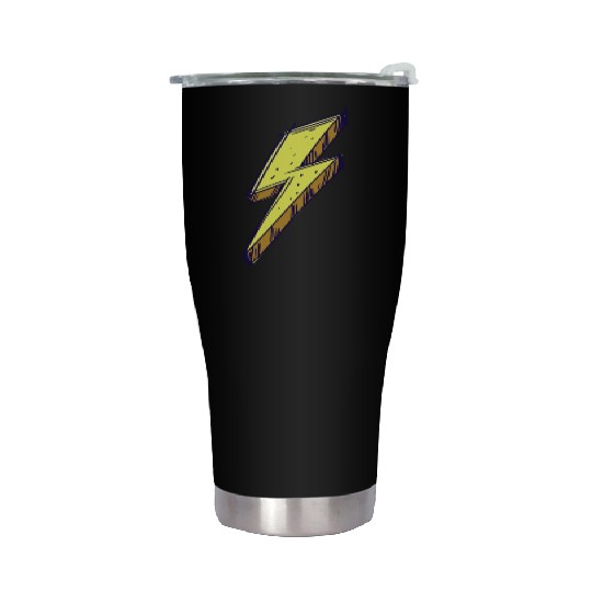 Lightning Bolt Color Illustration Stainless Steel Tumblers
