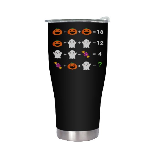 Order of Operations Halloween Quiz Math Teacher Stainless Steel Tumblers