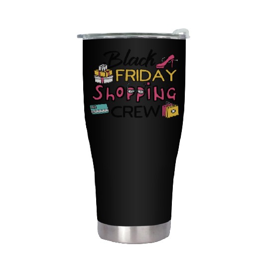 Holiday Shopping Black Friday Shopping Crew Funny Stainless Steel Tumblers