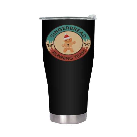 Gingerbread Running Team Stainless Steel Tumblers