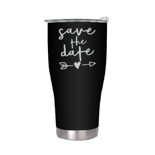 Bride Couple Engagement Save The Date Wedding Stainless Steel Tumblers