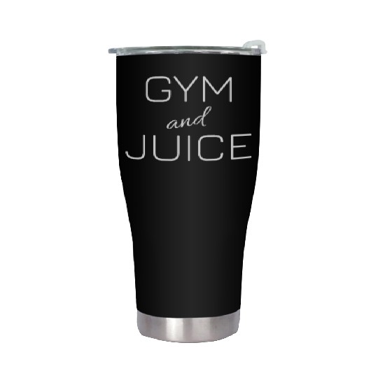 Gym and juice; Fitness; Workout; Funny fitness; Gi Stainless Steel Tumblers