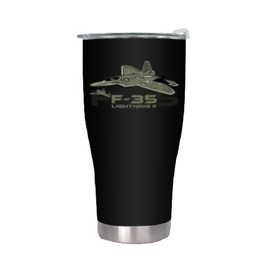 F-35 Lightning fighter jet Stainless Steel Tumblers