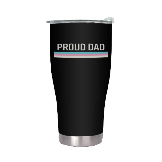 Lgbt Transgender Pride Proud Dad Stainless Steel Tumblers