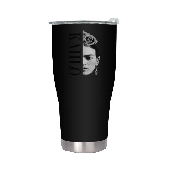 Frida Kahlo Split Portrait Stainless Steel Tumblers