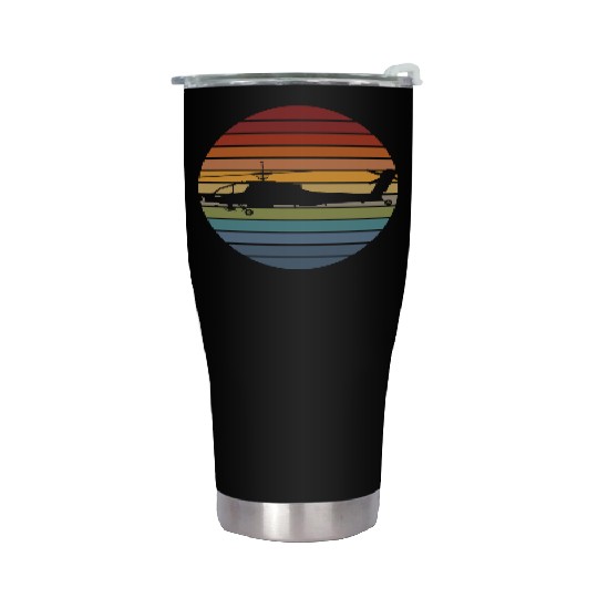 Black Hawk Helicopter Military Aviation Pilot For Stainless Steel Tumblers