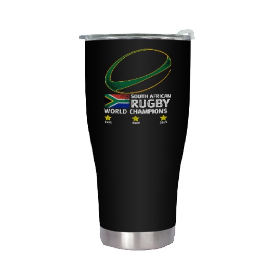 South African Rugby Bokke Triple World Champions 2 Stainless Steel Tumblers