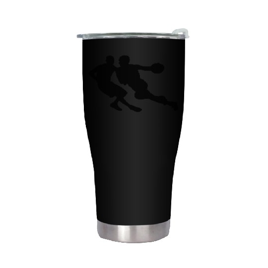 Basketball players in action Stainless Steel Tumblers