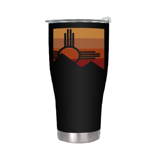 Zia Sun New Mexico Zia Mountains Stainless Steel Tumblers