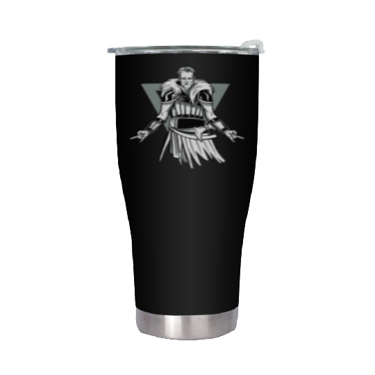 Viking Viking Head Odin Thor Axe Ragnar Fighter Stainless Steel Tumblers