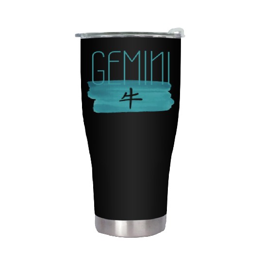 GEMINI OX AESTHETIC ZODIAC Stainless Steel Tumblers