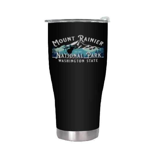Vintage Mount Rainier National Park Washington Sou Stainless Steel Tumblers