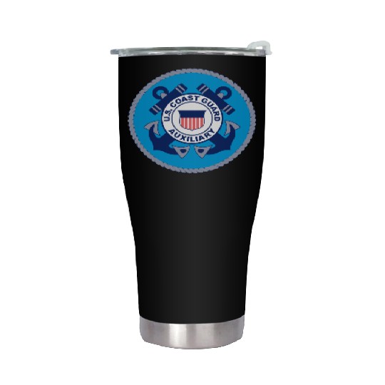 Us Coast Guard Auxiliary Homeland Security Patch Stainless Steel Tumblers