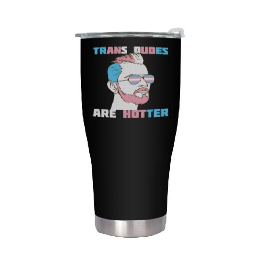 Trans Dudes Are Hotter Transgender Pride Lgbt Stainless Steel Tumblers