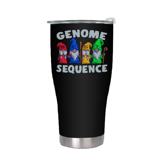 Genome Sequence Funny Gnome Biology Science Pun Stainless Steel Tumblers