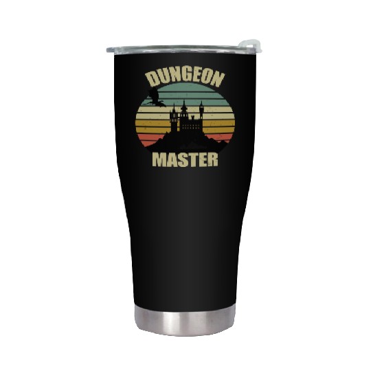 Dungeon Master - Bez I'm DM Smiles Retro Dragon Stainless Steel Tumblers