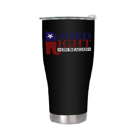 Raised Right On Reagan 80'S Nostalgia Stainless Steel Tumblers