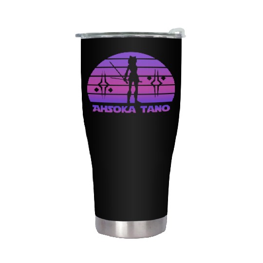 Ahsoka tano - Synthwave Stainless Steel Tumblers
