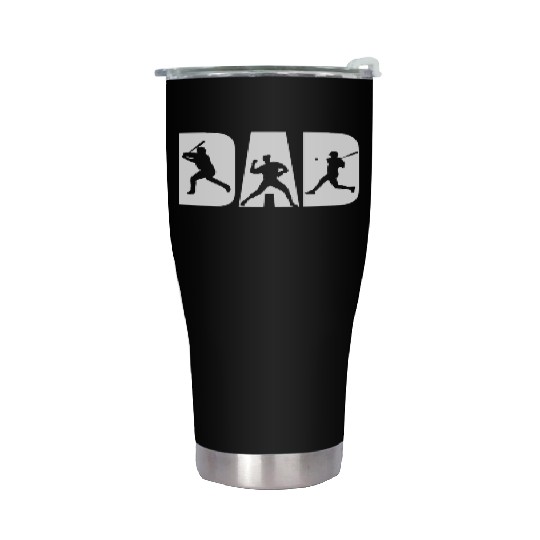 Baseball Dad and Son Matching Stainless Steel Tumblers