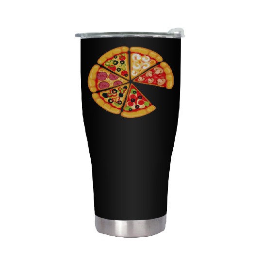 Pizza and Slice Dad and Son Matching Stainless Steel Tumblers