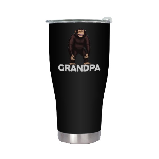Monkey Grandpa Chimpanzee Stainless Steel Tumblers