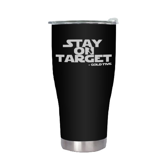 Stay on target - Gold Five Stainless Steel Tumblers