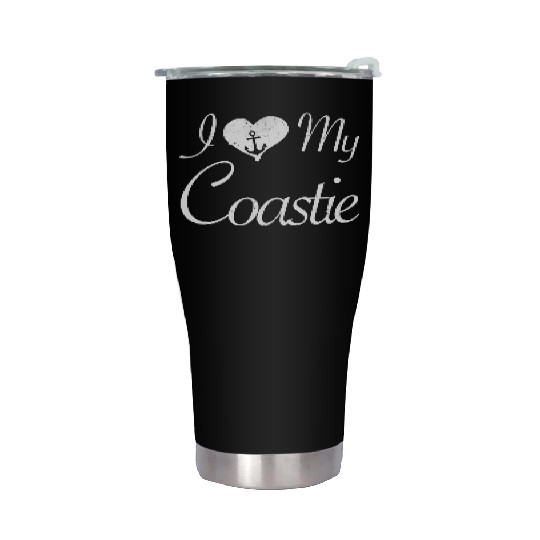 I Love My Coastie Coast Guard Gift Stainless Steel Tumblers